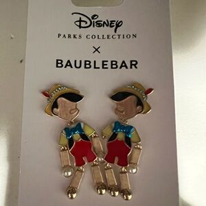 BaubleBar Disney Parks Collection Pinocchio Earrings - Red, Blue, Gold